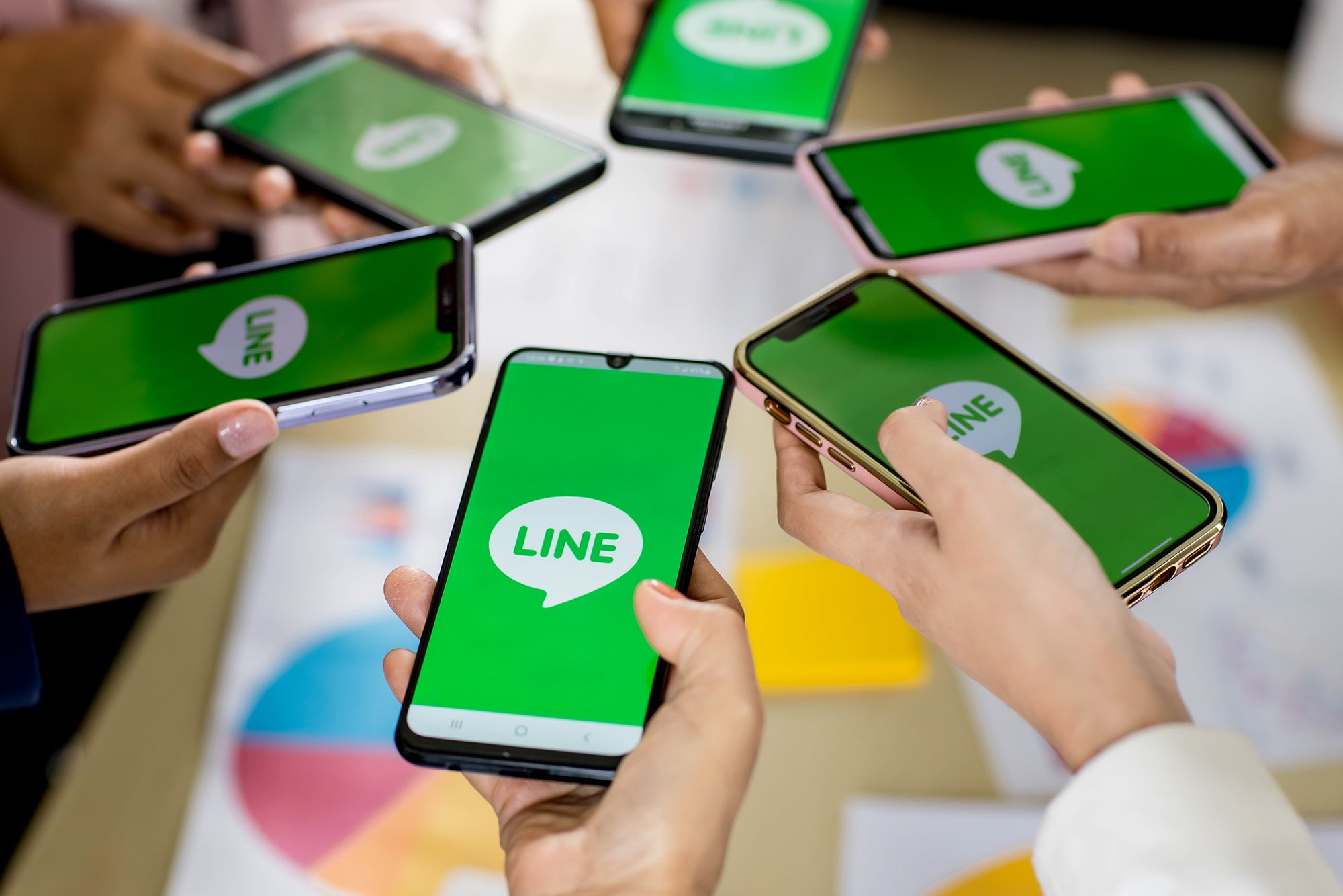How to add Line using a phone number